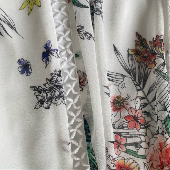 Torrid Sheer Floral Sun Dress with Crochet Spaghetti Straps & Trim - Picture 11 of 15